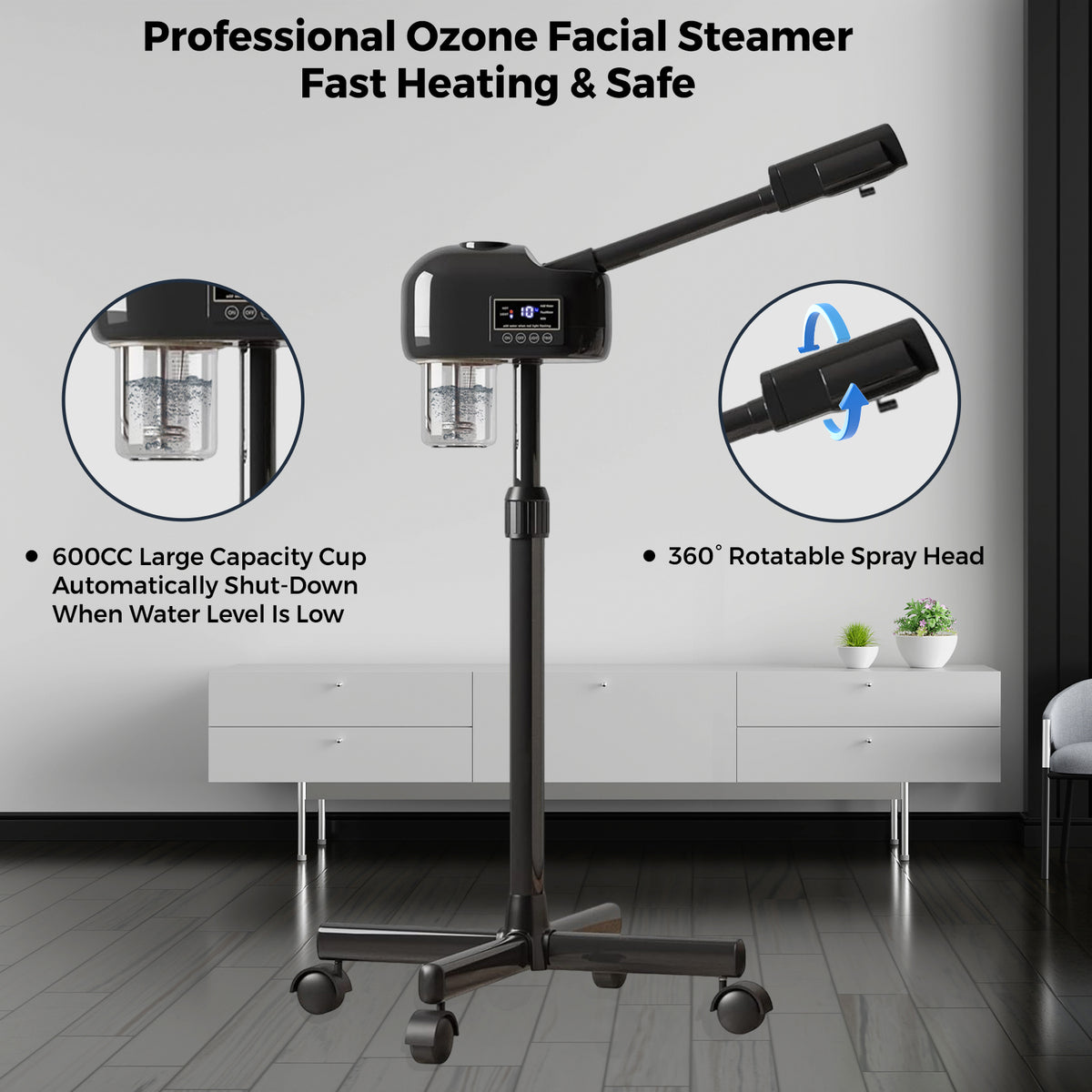 Hovinke Professional Facial Steamer-Black